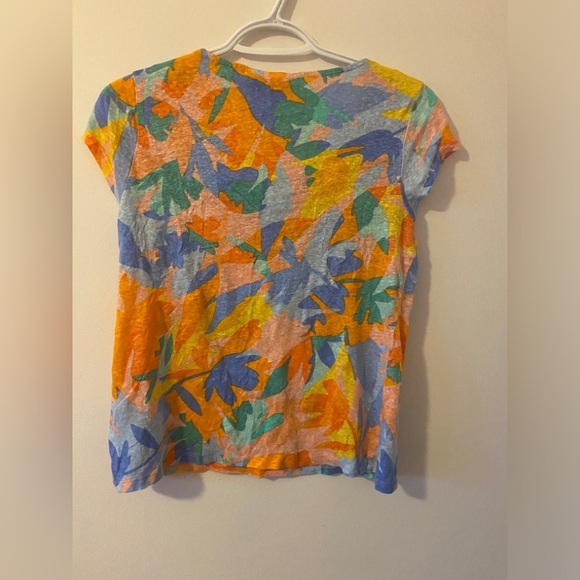 Joie Tropical Floral Linen Top Size Medium - Picture 4 of 4